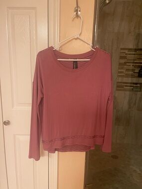Mondetta Long Sleeve Top in Dusty Rose Pink